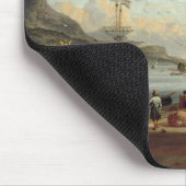 Eine Mittelmeerhafen-Szene Mousepad (Ecke)