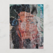 Eine Mixed-Media-Collage mit Gesicht Postkarte (Vorderseite)