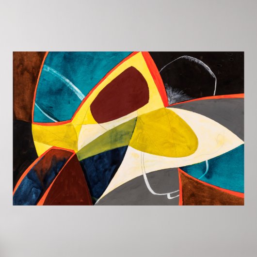 Eine moderne Abstrakte Aquarellmalerei. Poster (Vorne)