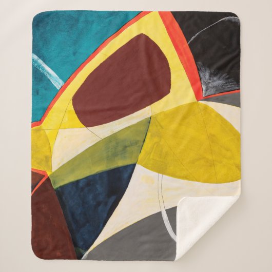 Eine moderne Abstrakte Aquarellmalerei. Sherpadecke (Vorderseite)