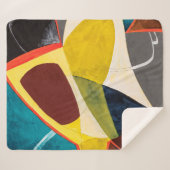 Eine moderne Abstrakte Aquarellmalerei. Sherpadecke (Vorderseite (Horizontal))