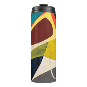 Eine moderne Abstrakte Aquarellmalerei. Thermosbecher