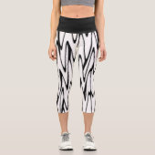 Eine moderne Abstrakte Bauweise Capri Leggings (Vorderseite)