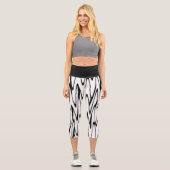 Eine moderne Abstrakte Bauweise Capri Leggings (Vorderseite)