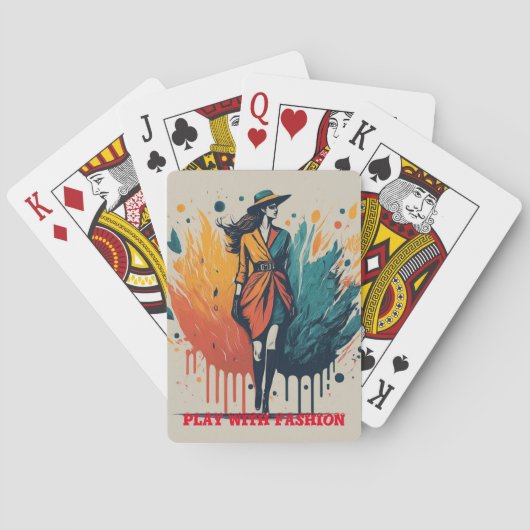 Eine moderne Drehung Spielkarten (Rückseite)