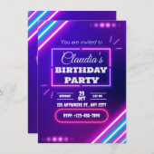 Eine moderne Geburtstagsfeier Begleitkarte (Vorne/Hinten)
