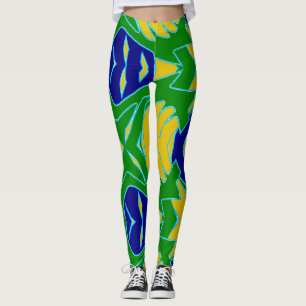 Eine moderne, lebendige "Ratti_Creative_Arts" Legg Leggings