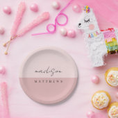 Eine moderne, minimalistische handgeschriebene Sch Pappteller (Party)