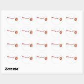 Eine moderne Version des Robin Red Breast Runder Aufkleber (Blatt)