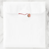 Eine moderne Version des Robin Red Breast Runder Aufkleber (Tasche)