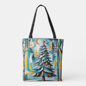 Eine moderne Weihnachtsbaumillustrierung 2 - Tote Tasche (Rückseite)