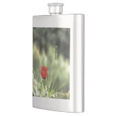 Eine Mohnmalerei künstlerischer Wildblume Flachmann (Links)