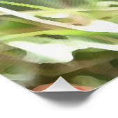 Eine Mohnmalerei künstlerischer Wildblume Poster (Ecke)