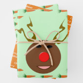 Eine Möhre für den Weihnachtsmann Geschenkpapier Set (Beispiel)
