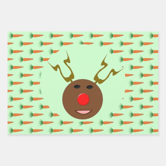 Eine Möhre für den Weihnachtsmann Geschenkpapier Set (Vorderseite)