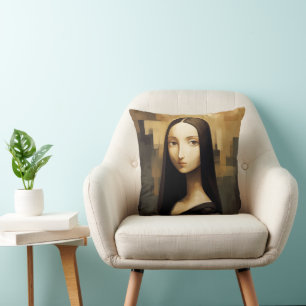 Eine Mona Lisa reimaginierte, ein Klassiker, aber Kissen