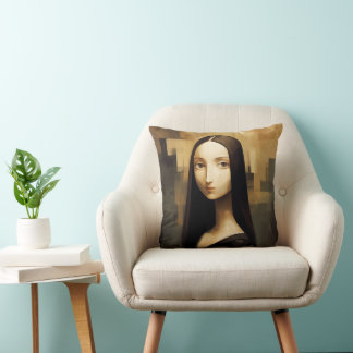 Eine Mona Lisa reimaginierte, ein Klassiker, aber  Kissen