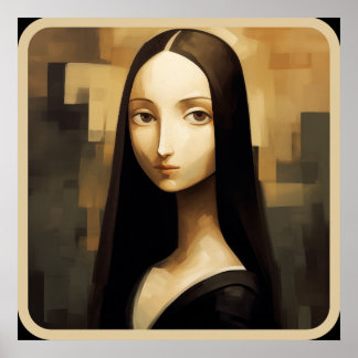 Eine Mona Lisa reimaginierte, ein Klassiker, aber  Poster
