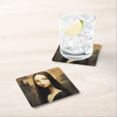 Eine Mona Lisa reimaginierte, ein Klassiker, aber Rechteckiger Pappuntersetzer (Vor Ort)
