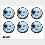 Eine Mondreise Runder Aufkleber (Blatt)