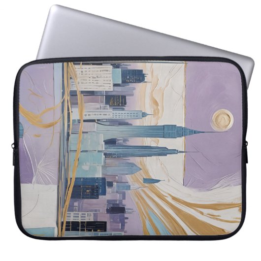Eine Mondstadtlandschaft Laptopschutzhülle (Vorderseite)