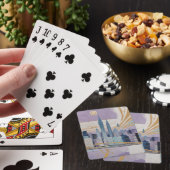 Eine Mondstadtlandschaft Spielkarten (In Situ)