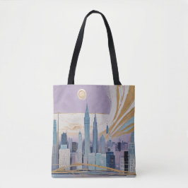 Eine Mondstadtlandschaft Tasche