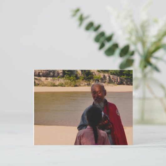 Eine Monk's Advice Postkarte (Stehend Vorderseite)