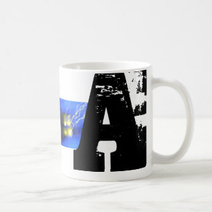 Eine Monogram-Typografie-Coole Fun-Tasse Kaffeetasse