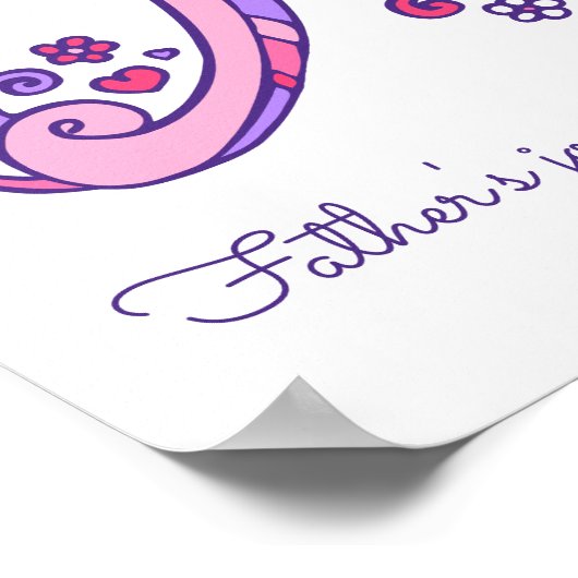 Eine Monogramm-Art Abigail-Mädchen-Name bedeutet P Poster (Ecke)