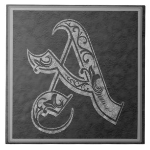 Eine Monogramm-Keramik "Royal Gray Stone" Fliese