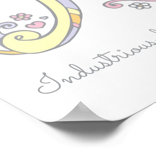 Eine Monogramm-Kunst Amelia Mädchen Name bedeutet Poster (Ecke)