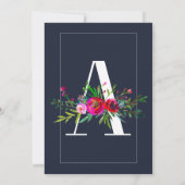 Eine Monogramm letzte erste Hochzeit mit moderner Einladung (Rückseite)