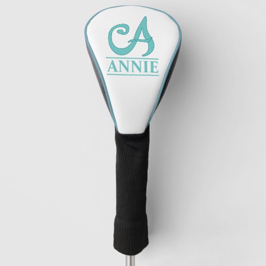 Eine monogrammierte Golfkopfabdeckung Golf Headcover (Vorderseite)