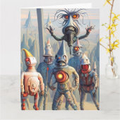 Eine monströse Feier Karte (Gelbe Blume)