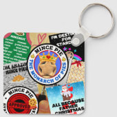 Eine Montage von Minenklemmen unter dem Glass Schlüsselanhänger (Rückseite)