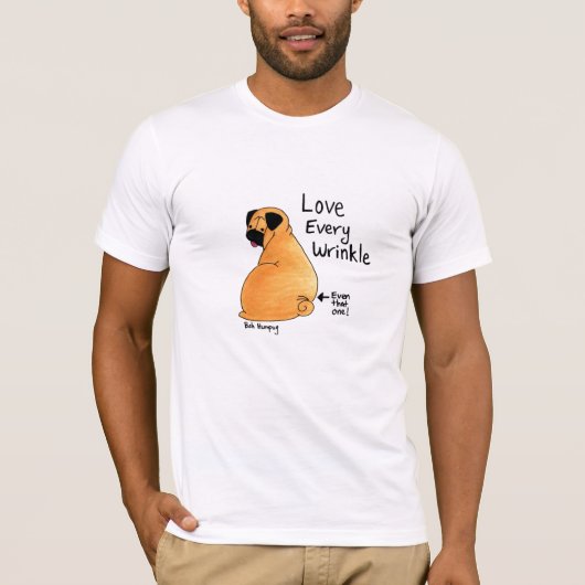 Eine Mops-Falte in der Zeit (Kitz-Mops) T-Shirt (Vorderseite)