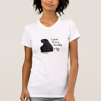 Eine Mops-Falte in der Zeit (schwarzer Mops) T-Shirt