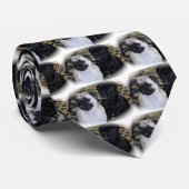 eine MOPS Krawatte? Schwarzes u. Kitz - wie dieses Krawatte (Gerollt)