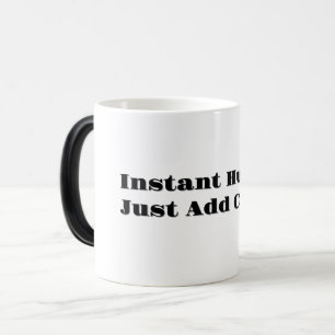 Eine morfische Kaffeetasse schwarzen Griff