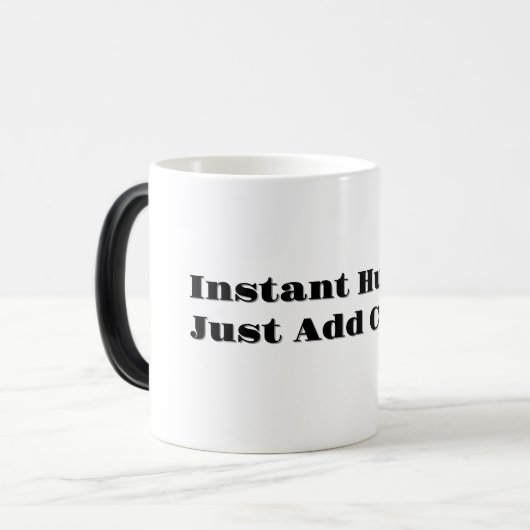 Eine morfische Kaffeetasse schwarzen Griff (Vorderseite Links)