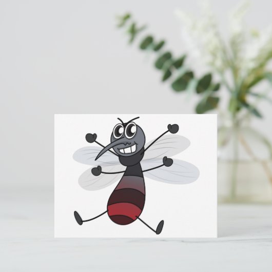 Eine Mücke Postkarte (Stehend Vorderseite)