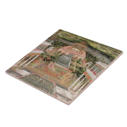 Eine Mughal Prinzessin in ihrem Garten (Gouache Fliese (Seite)