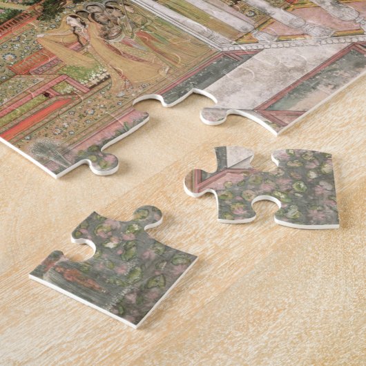 Eine Mughal Prinzessin in ihrem Garten (Gouache Puzzle (Seite)