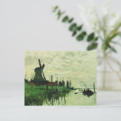 Eine Mühle in Zandam 2 - Claude Monet - 1871 Postkarte (Stehend Vorderseite)