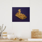 Eine muiskafarbene Votivfigur, die eine Darstellun Poster (Küche)