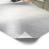 Eine Mujahadeen-Garde geht mit dem US-Militärkomma Fotodruck (Ecke)