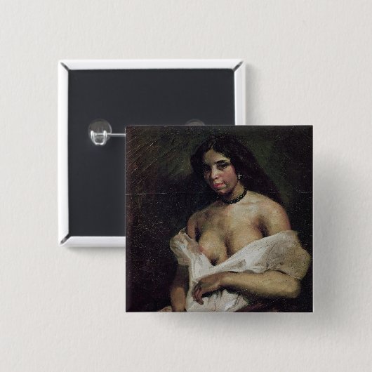 Eine Mulatte-Frau, c.1821-24 Button (Vorne & Hinten)