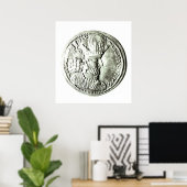 eine Münze, die das Profil von Shapur II darstellt Poster (Heimbüro)