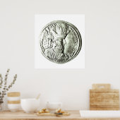 eine Münze, die das Profil von Shapur II darstellt Poster (Küche)